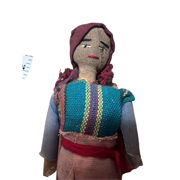Two Folk Peru Handmade Fabric Dolls Peruvian Artist - Picture 9 of 13